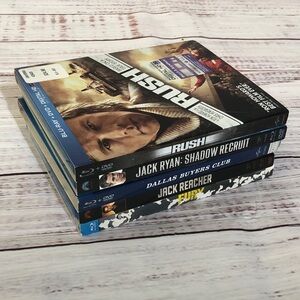 Set of 5 Blu-ray and DVD Blu-Ray Digital HD Movies OS Brad Pitt & more